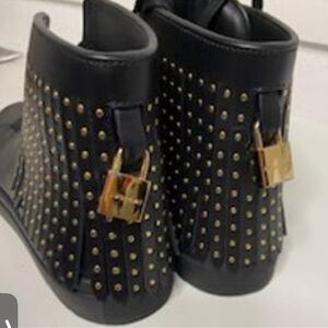 Buscemi Black Studded High-Top Sneakers
